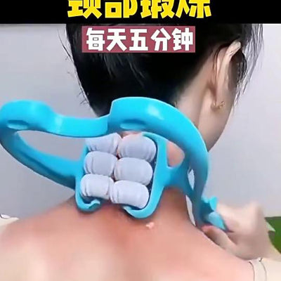 4/6 Silindirler Manuel Boyun masajı Omuz Servikal Omurga Yoğurma Masaj Noktası Basınç Terapisi Vücut Gevşeme Ağrı kesici Sağlık Masaj Aracı