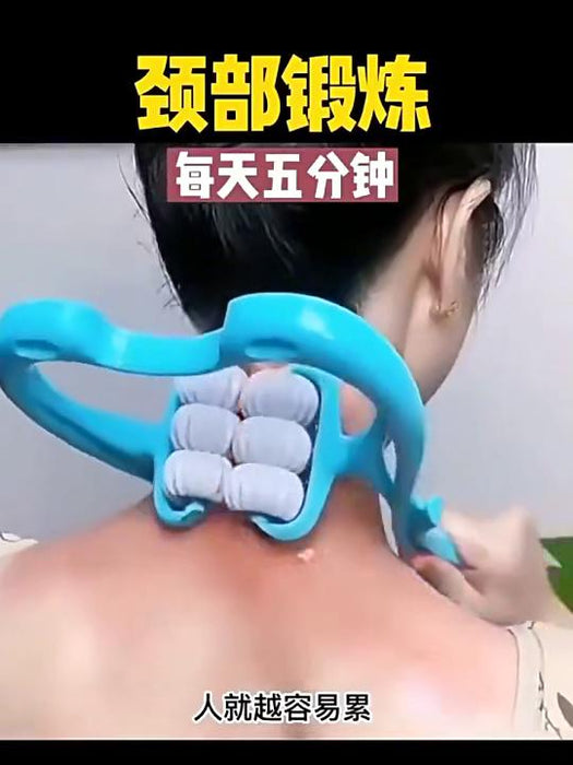 4/6 Silindirler Manuel Boyun masajı Omuz Servikal Omurga Yoğurma Masaj Noktası Basınç Terapisi Vücut Gevşeme Ağrı kesici Sağlık Masaj Aracı