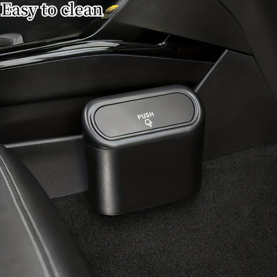 Çift Bölmeli Kapaklı Araç Çöp Kutusu - Sızdırmaz Araç Çöp Kovası ve Kapı Kenarı Asma Saklama Kutusu