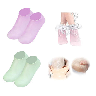 Silikon Nemlendirici Ayak Çorapları Ayak Spa Masajı Peeling Jelli Çoraplar Nefes Alabilir Ölü Deriyi Temizler Çatlamayı Önler Ayak Bakım Aleti