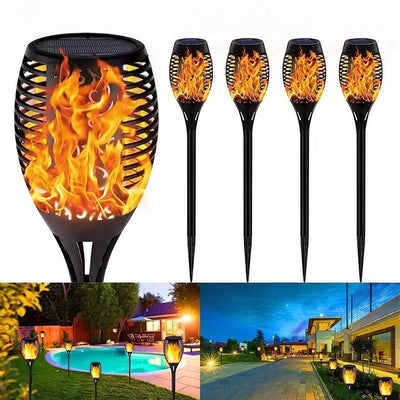 1 adet Güneş Ateşli Yer Fişli Işık, 12 LED Meşale Işığı, Dış Mekan Avlu Bahçe Dekorasyonu Peyzaj Işığı, Su Geçirmez Çim Işığı