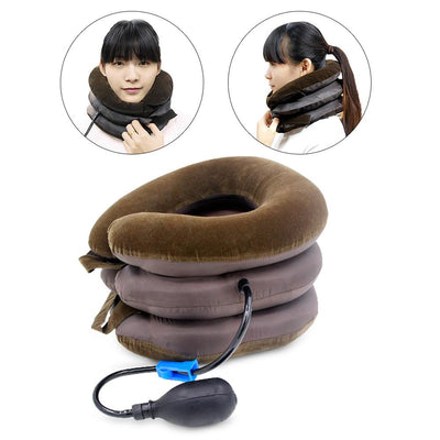 1 ADET Kayropraktik Servikal Traksiyon Masaj Cihazı Şişirilebilir Omuz-Boyun Ağrısı Giderici Destek Yaka