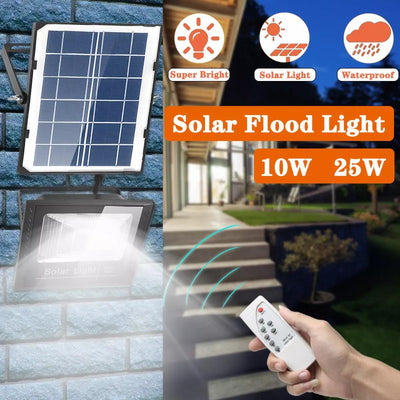 Canmeijia LED Güneş Enerjili Projektör 10W 25W 45W 120W Dış Mekan Aydınlatması Projektör Uzaktan Kumandalı IP65 Su Geçirmez Güneş Enerjili Şarj Edilebilir Işık Bahçe İçin Sokak Lambası