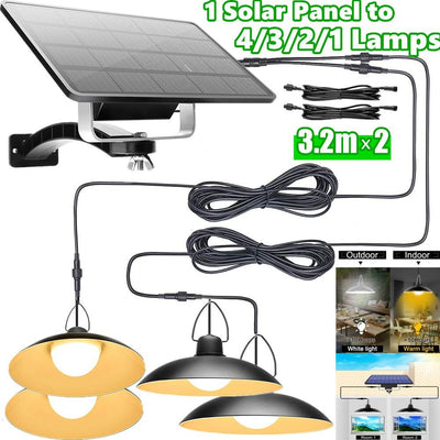 2/1 Kafaları Güneş Kolye Işık Açık Kapalı Güneş Lambası Kamp için Ev Bahçe Yard Garaj Sundurma Ön Kapı Vintage Avize