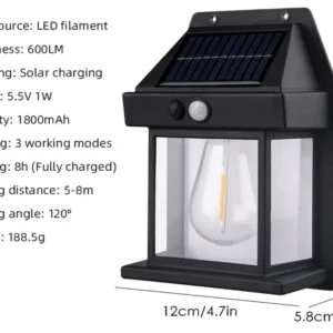 Günəş Enerjili divar lampası