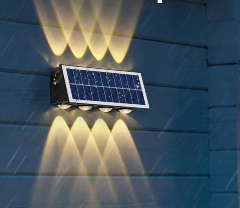 Günəş enerjili dekorativ LED divar işığı
