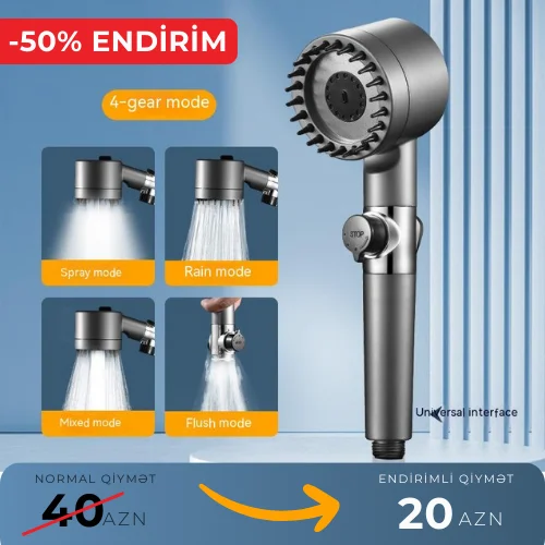 Yüksək təzyiqli duş başlığı