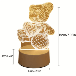 3D LED AYI GECƏ LAMPASI
