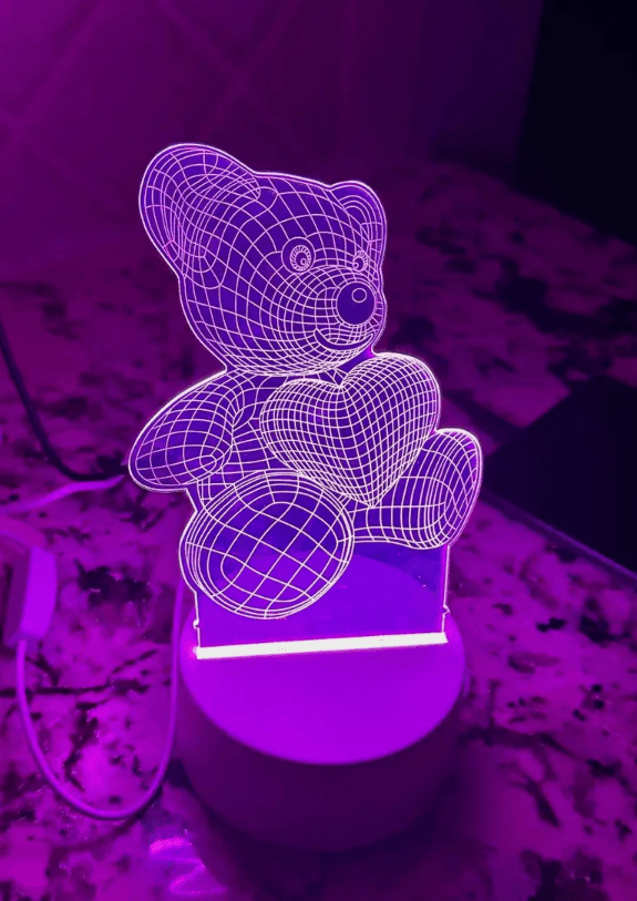 3D LED ayı gecə lampası