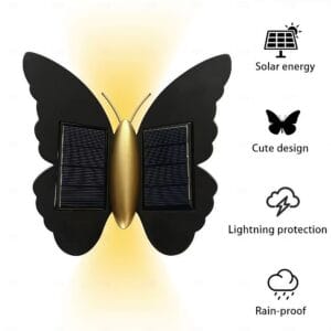 Günəş enerjili kəpənək bağ işığı