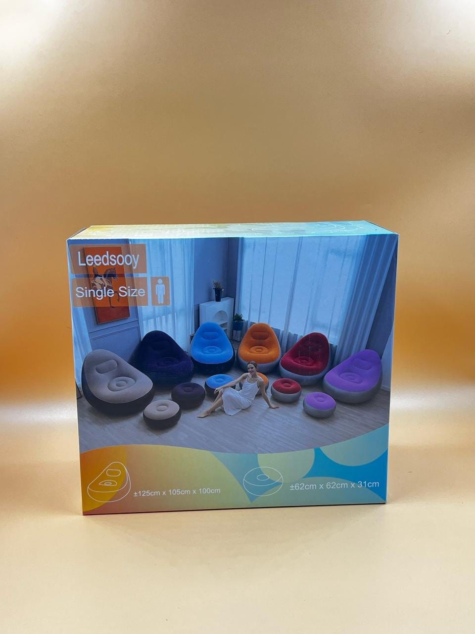 Kreslo ayaqlı şişmə puf