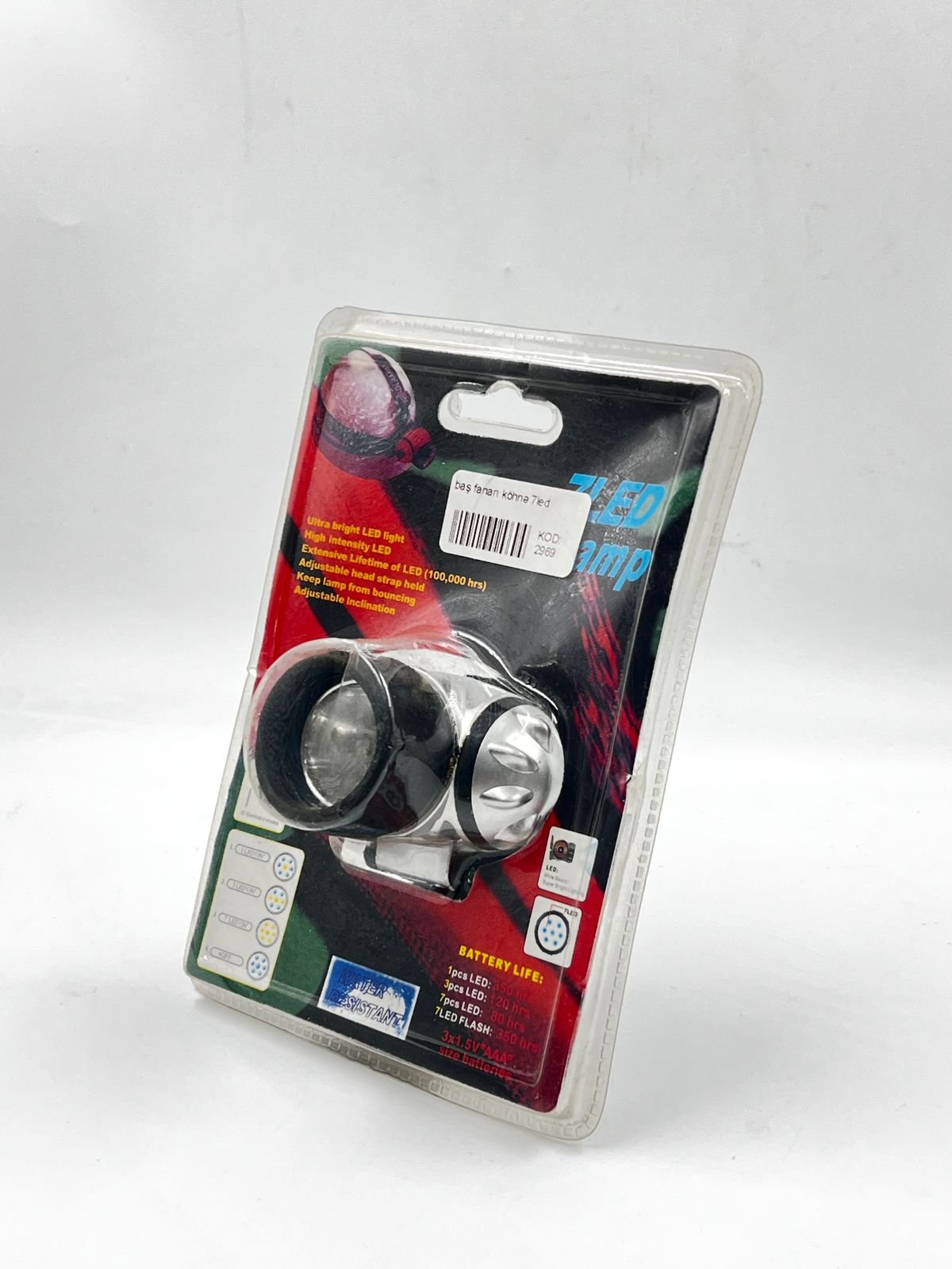 7 LED baş fənəri