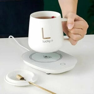 Qapaqlı və qaşıqlı fincan dəsti L-Lucky, termostatik, keramika, 380 ml, ağ – Qab-qacaq, Su qabları və termoslar və Ev və Mətbəx üçün