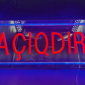 LED “Açıqdır” reklam lövhəsi