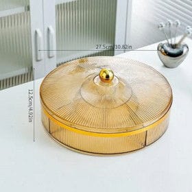 Çərəz qabı, 27.5×12.5 sm, plastik, şəffaf/qızılı – Qab-qacaq və Ev və Mətbəx üçün