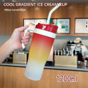 1200 ml borulu rəng keçidli su qabı, Qırmızı – Su qabları və termoslar və Ev və Mətbəx üçün