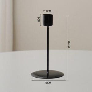 Şamdan dəsti, metal, qara, 2 parça 16×9 sm – Ev dekoru və Ev və Mətbəx üçün
