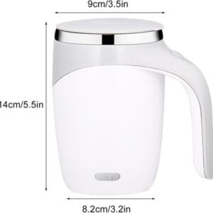 Avtomatik qarışdırıcılı fincan, 380 ml, ağ/boz – Qab-qacaq və Ev və Mətbəx üçün
