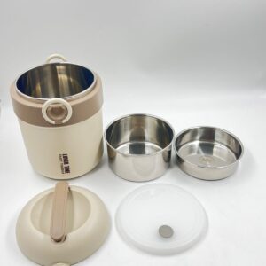 Yemək qabı 3 mərtəbə 1600 ml dairəvi kod T01-EM-0017