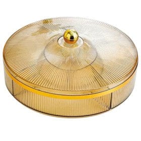 Çərəz qabı, 27.5×12.5 sm, plastik, şəffaf/qızılı – Qab-qacaq və Ev və Mətbəx üçün