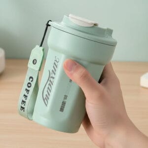 Termo fincan, paslanmayan polad, yaşıl, 450 ml – Qab-qacaq, Su qabları və termoslar və Ev və Mətbəx üçün