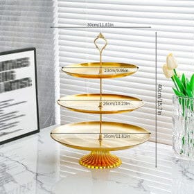 Etajer, metal, qızılı, 40 sm – Qab-qacaq və Ev və Mətbəx üçün
