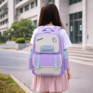 Məktəbli bel çantası qızlar üçün s725, polyester, bənövşəyi, 28×40 sm – Çantalar və Ofis və Məktəb üçün