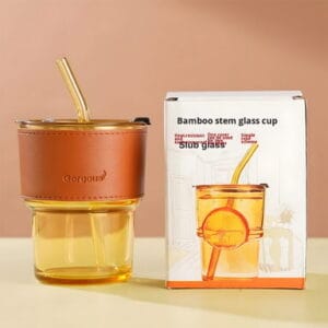 Borucuqlu stəkan ZV17, şüşə, qəhvəyi, 400 ml – Qab-qacaq və Ev və Mətbəx üçün