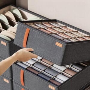 Saxlama üçün orqanayzer, parça, boz, 32×32×11 sm – Geyim organizerləri və Saxlama və Təşkilat üçün
