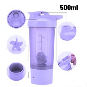 İdman su qabı, plastik, bənövşəyi, 500 ml – İdman və fitnes, Su qabları və termoslar və Ev və Mətbəx üçün