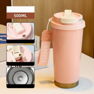Termo fincan, paslanmayan polad, çəhrayı, 500 ml – Qab-qacaq, Su qabları və termoslar və Ev və Mətbəx üçün