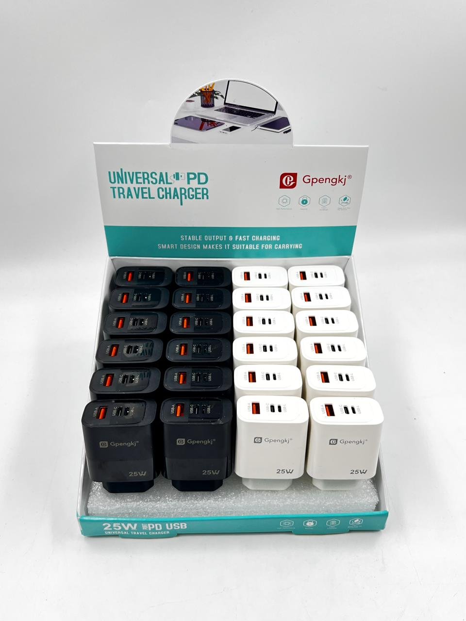 Gp-lj1730 25 Vt USB, USB-C və Apple adapteri