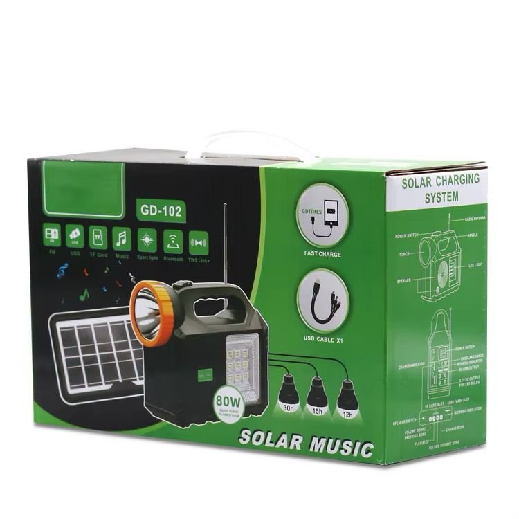 GD-102 günəş panelli və lampalı enerji bankı