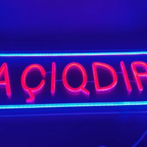 LED “Açıqdır” reklam lövhəsi